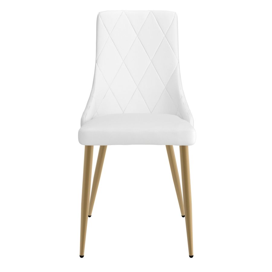 Antoine Side Chair, Set Of 2 In White And Aged Gold - Image 7