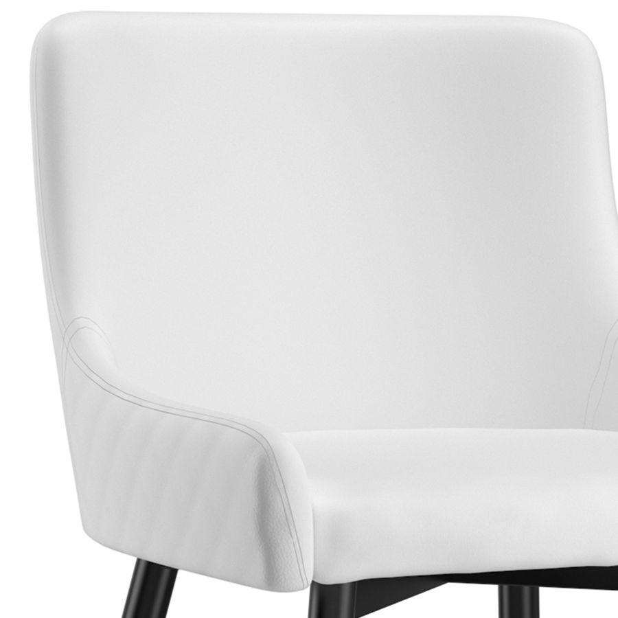 Xander Side Chair, Set Of 2 In White And Black - Image 4