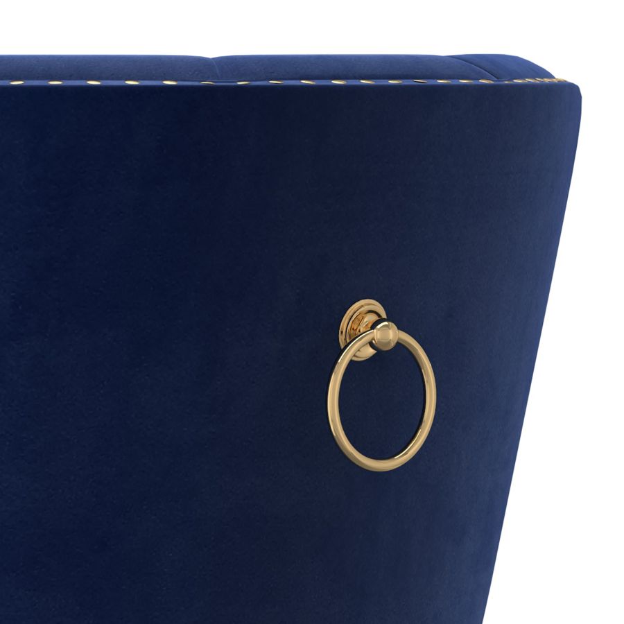 Mizal Side Chair, Set Of 2 In Navy And Gold - Image 4