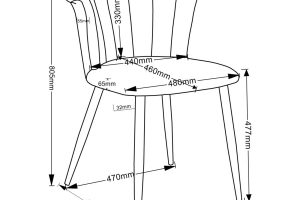 Alternative view of Orchid Side Chair, Set of 2 in Black and Gold