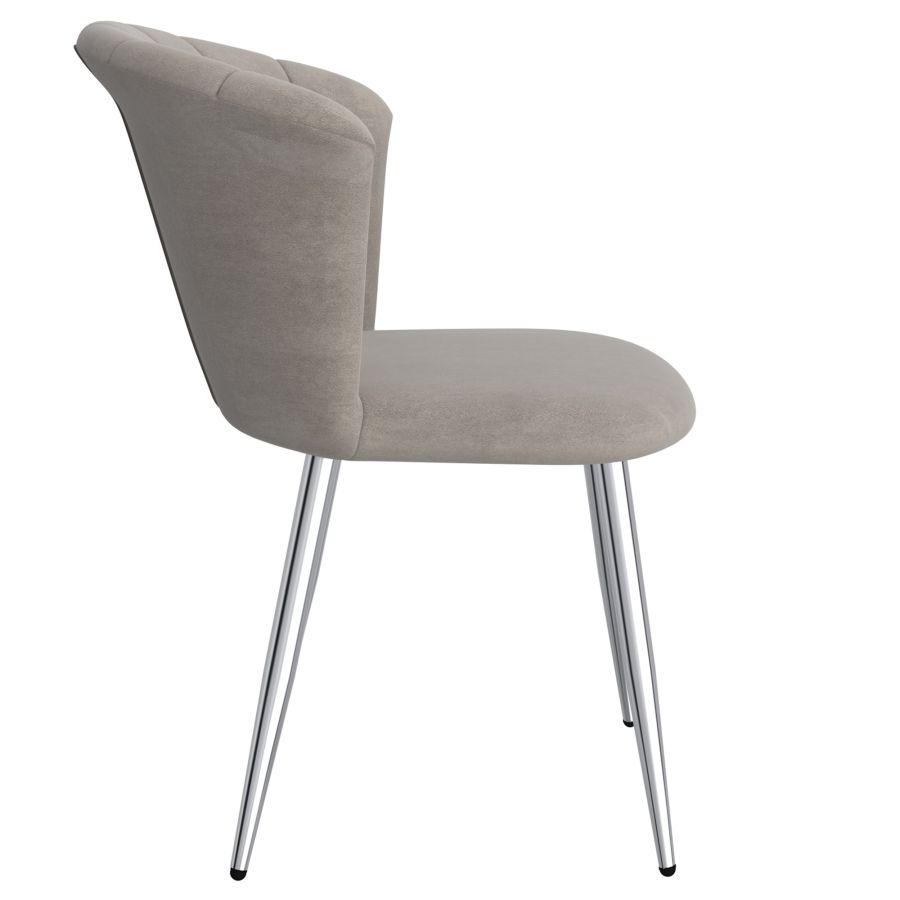 Orchid Side Chair, Set Of 2 In Grey And Chrome - Image 7