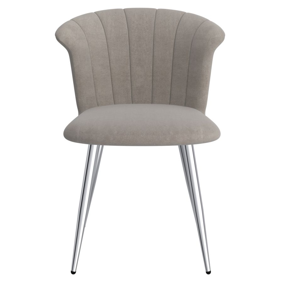 Orchid Side Chair, Set Of 2 In Grey And Chrome - Image 6