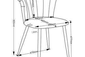Alternative view of Orchid Side Chair, Set Of 2 In Grey And Chrome