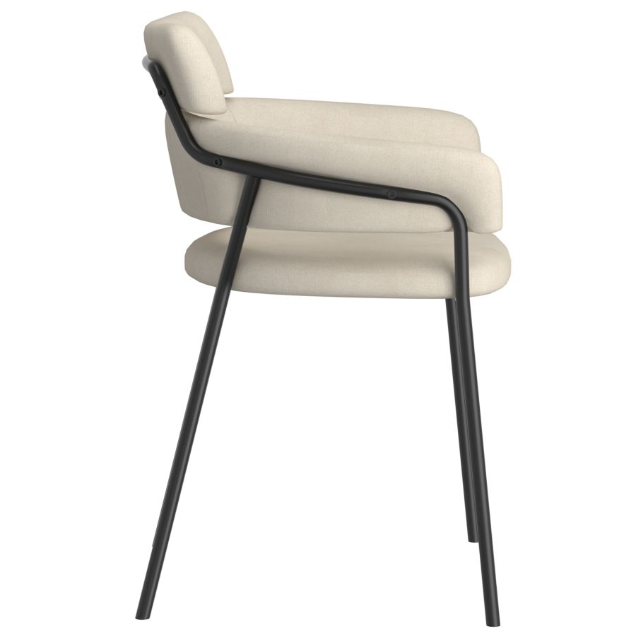 Axel Side Chair, Set Of 2 In Beige And Black - Image 7