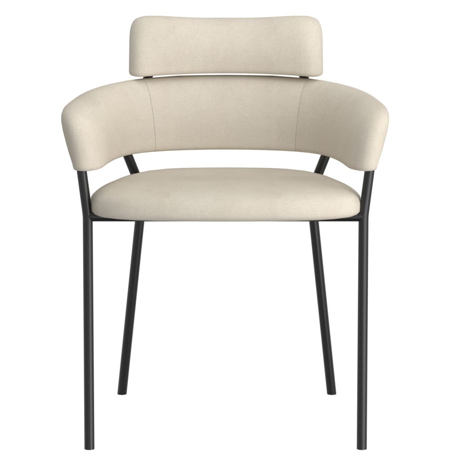 Axel Side Chair, Set Of 2 In Beige And Black - Image 6