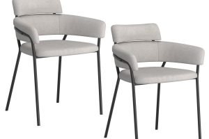 Alternative view of Axel Side Chair, Set Of 2 In Grey And Black