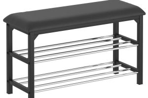Foster 2-Tier Bench In Black And Chrome
