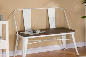 Alternative view of Modus Bench With Back In White