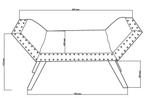 Alternative view of Lana Bench In Grey And Black