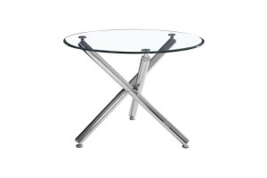 Solara II Round Dining Table In Chrome