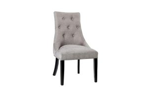Rimzy Dining Chair Tufted Elizabeth Platinum W/ Silver Hobnail
