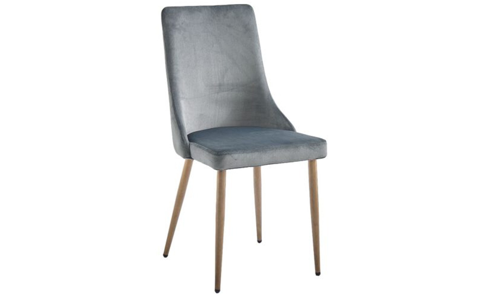 Carmilla Side Chair, Set of 2 in Grey and Aged Gold