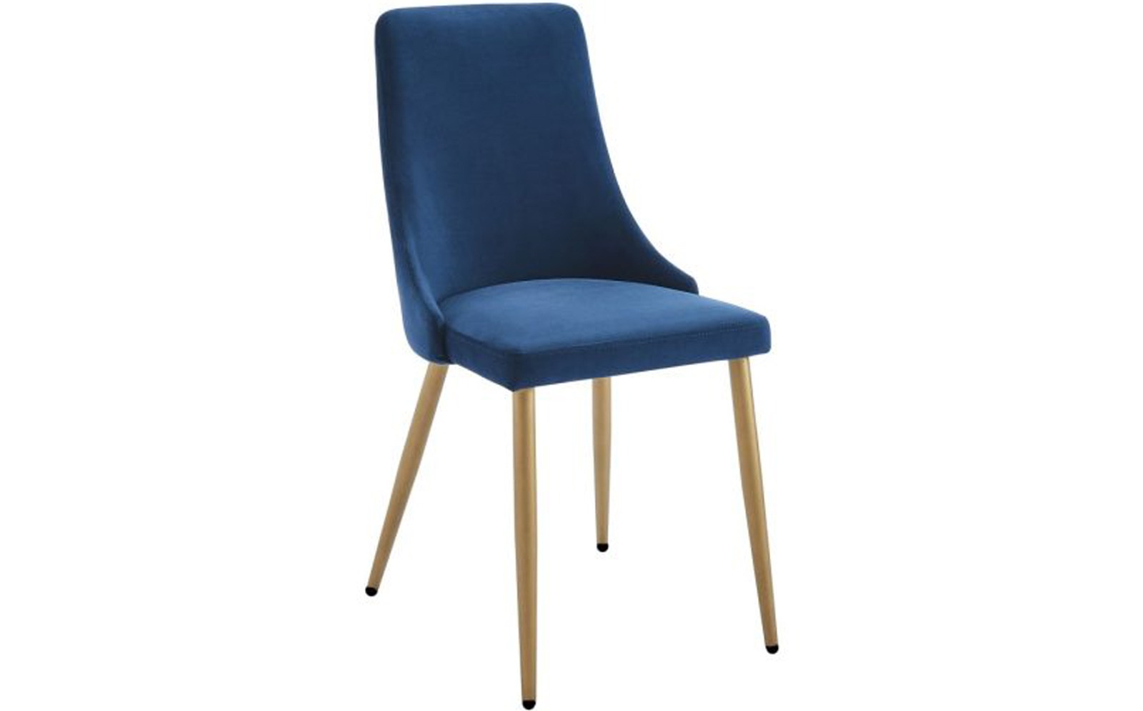 Carmilla Side Chair, Set Of 2 In Blue And Aged Gold