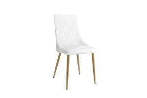 Antoine Side Chair, Set Of 2 In White And Aged Gold