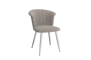 Orchid Side Chair, Set Of 2 In Grey And Chrome