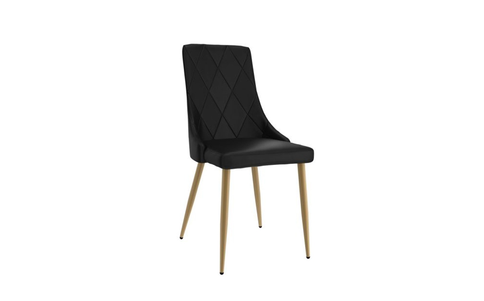 Antoine Side Chair, Set Of 2 In Black And Aged Gold