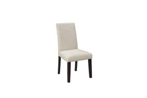 Scarpa Dining Chair Beige Fabric Double Studded Gy9101d