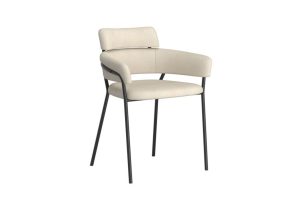 Axel Side Chair, Set Of 2 In Beige And Black