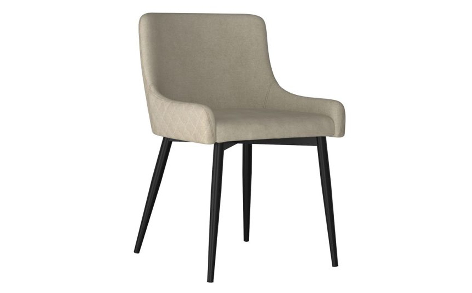 Bianca Side Chair, Set Of 2 In Beige And Black Leg