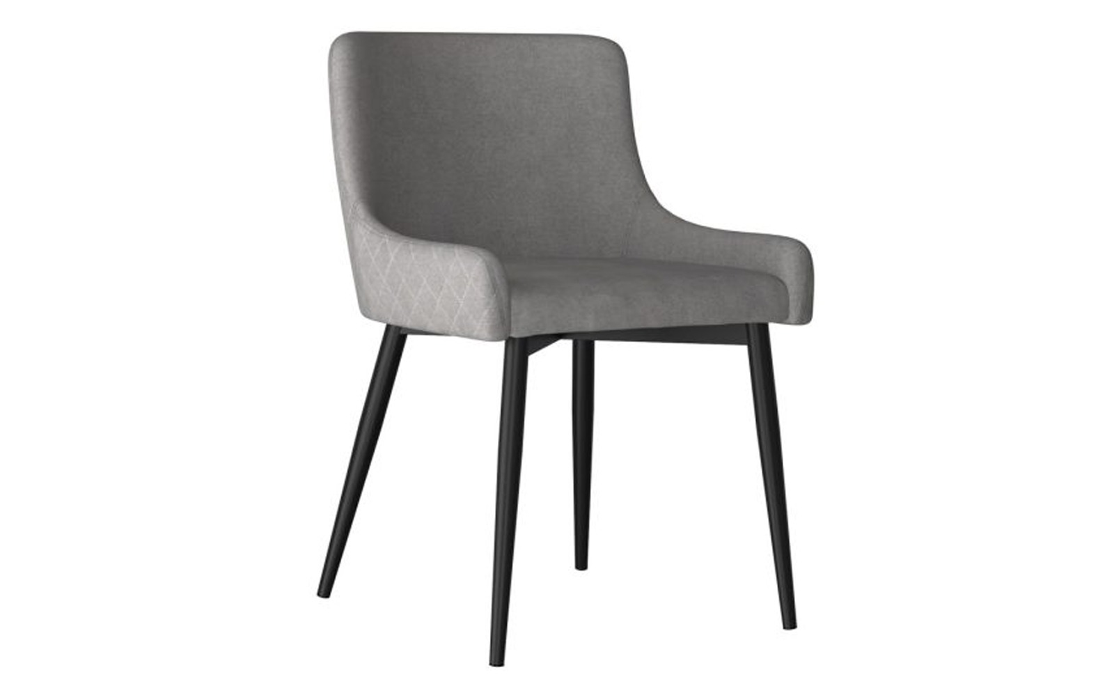 Bianca Side Chair, Set Of 2 In Grey And Black Leg