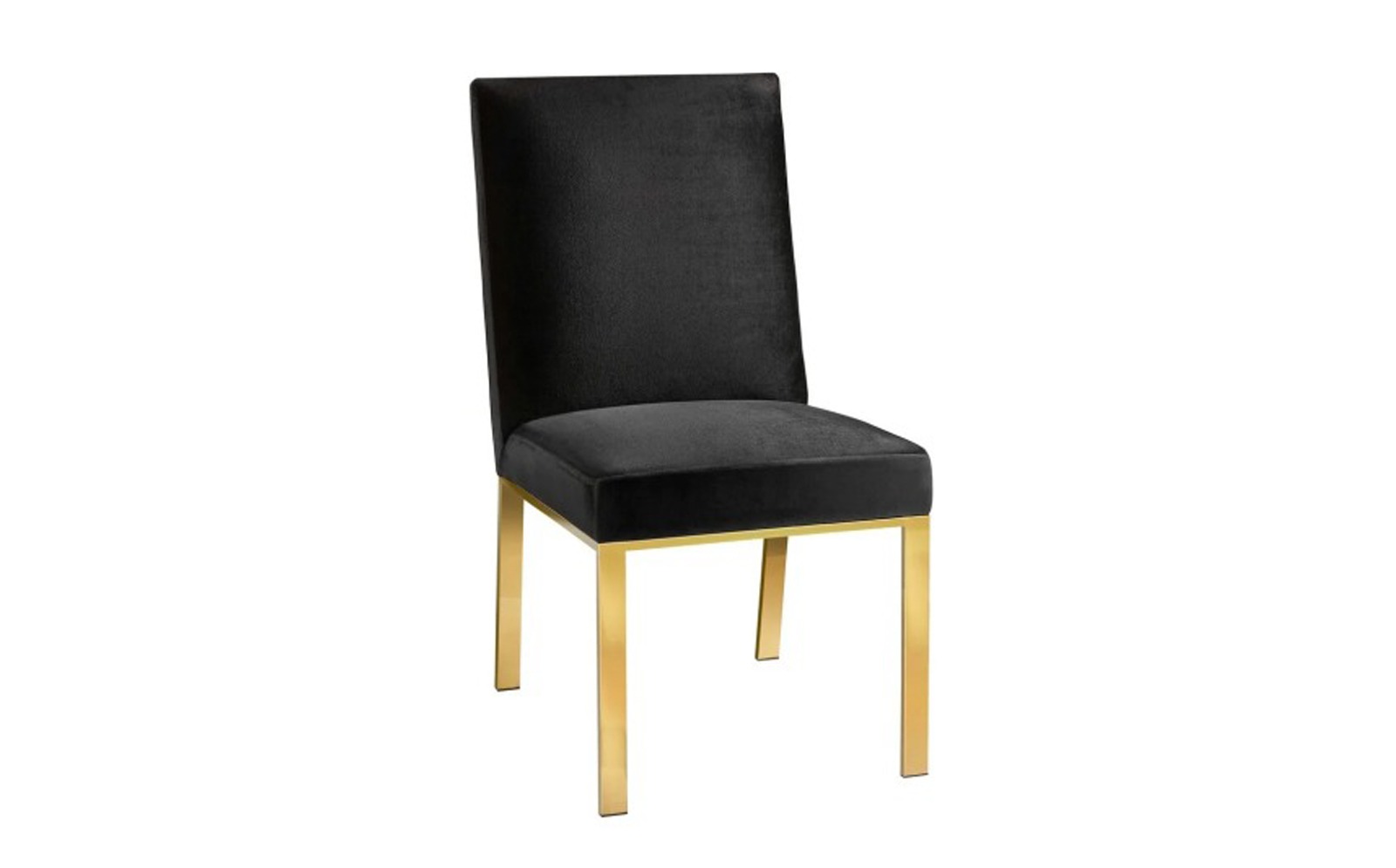 Wellington Dining Chair Gy-Dc-7982g Polished Gold + Black Velvet