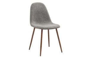 Lyna Side Chair, Set of 4 in Grey and Walnut