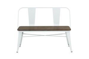 Modus Bench With Back In White