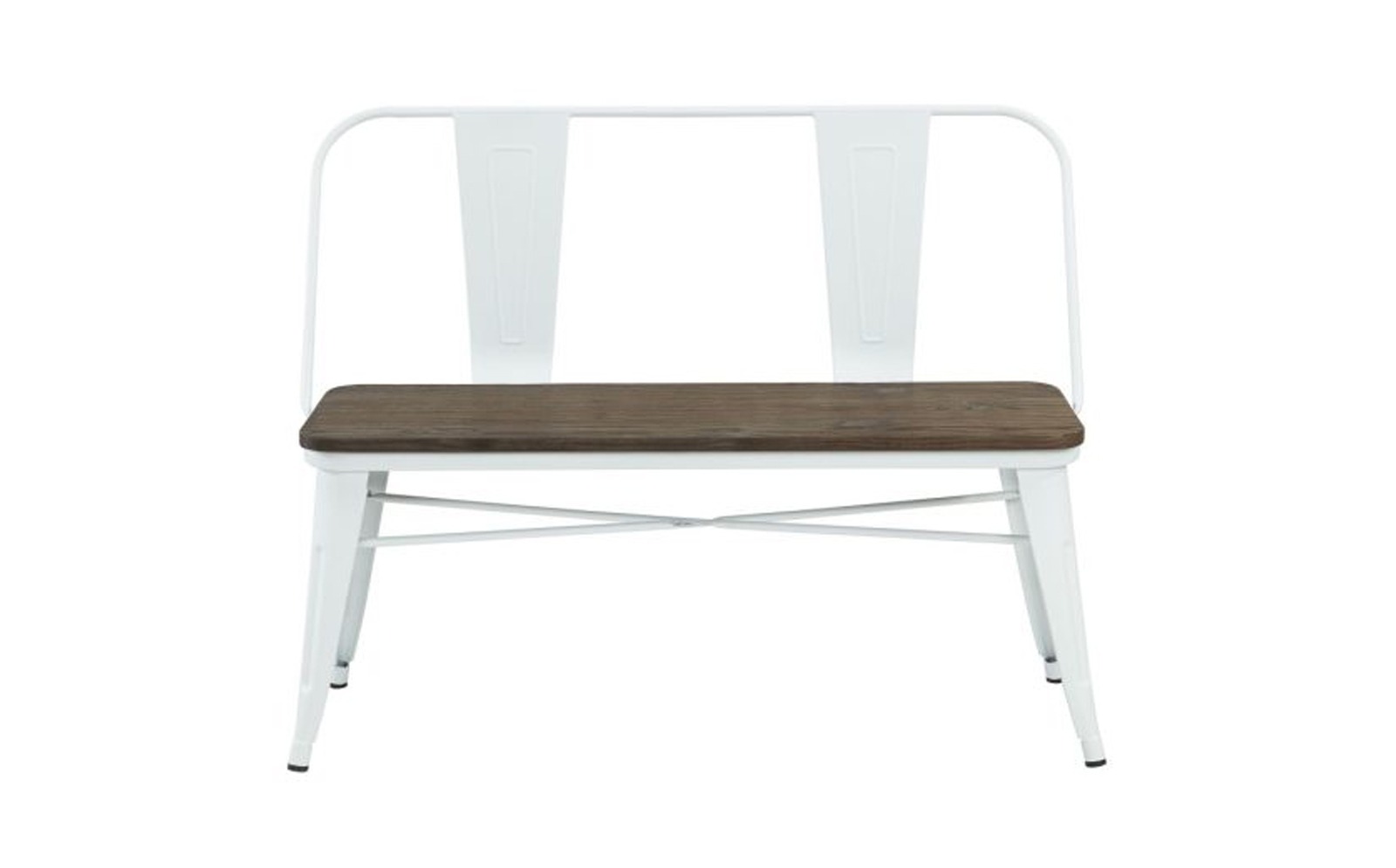 Modus Bench With Back In White