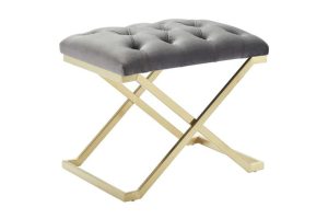 Rada Bench In Grey And Gold