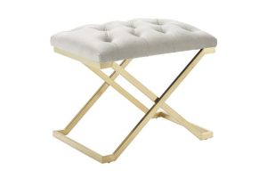 Rada Bench In Ivory And Gold