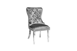 Euphoria Dining Chair Gy-1029ss E-Charcoal Velvet W/ Steel Legs