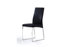 K-Chair D Chair Gy-6125-Chrome Black Pu