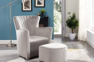 Alternative view of Accent Chair & Ottoman - Grey