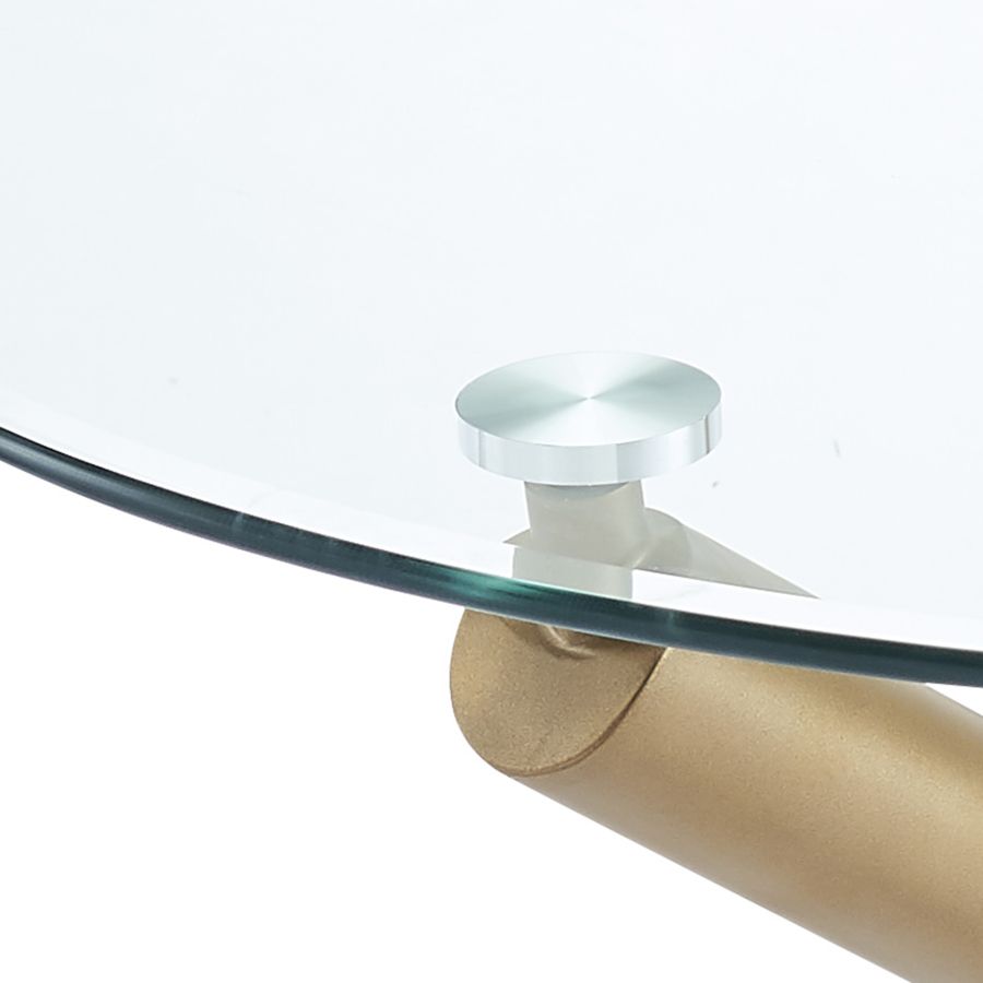 Carmilla 5pc Dining Set In Aged Gold With Black Chair - Image 11