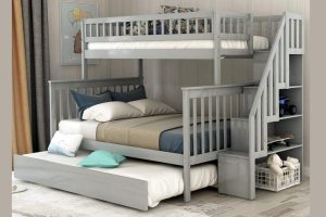 T2594 Grey Bunk Bed