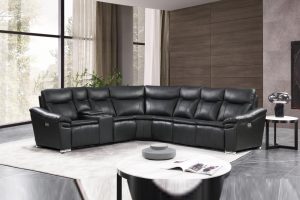 Eliana Black Reclining Sectional