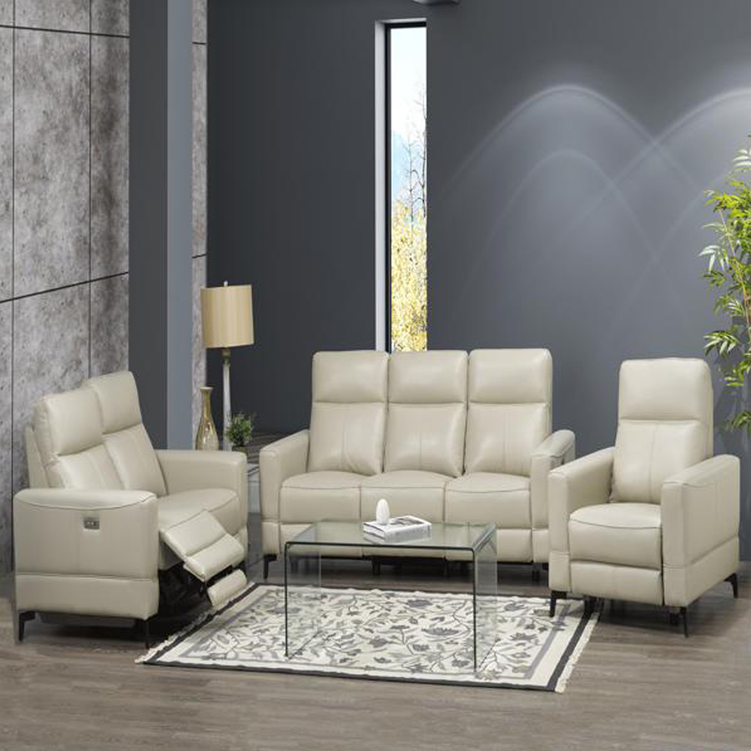 Reese Beige Recliner Sofa