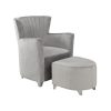 Accent Chair & Ottoman - Grey