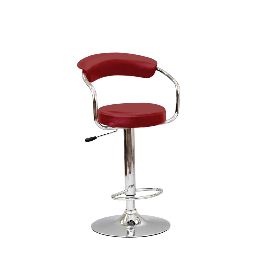 Bar Stool (Red PU)ST-7500-R Set of 2 - Image 2