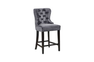 Bar Stool (Grey Velvet)ST-6010 Set of 2