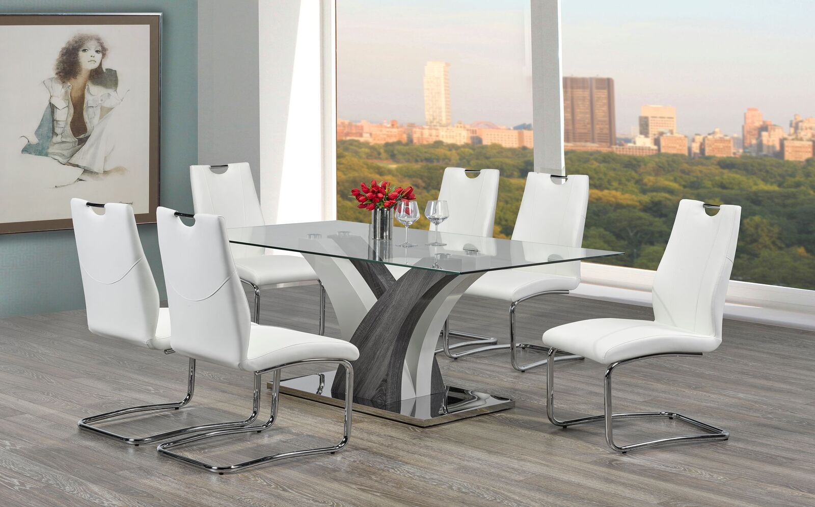 Jerom 7-Piece Dining Set - White