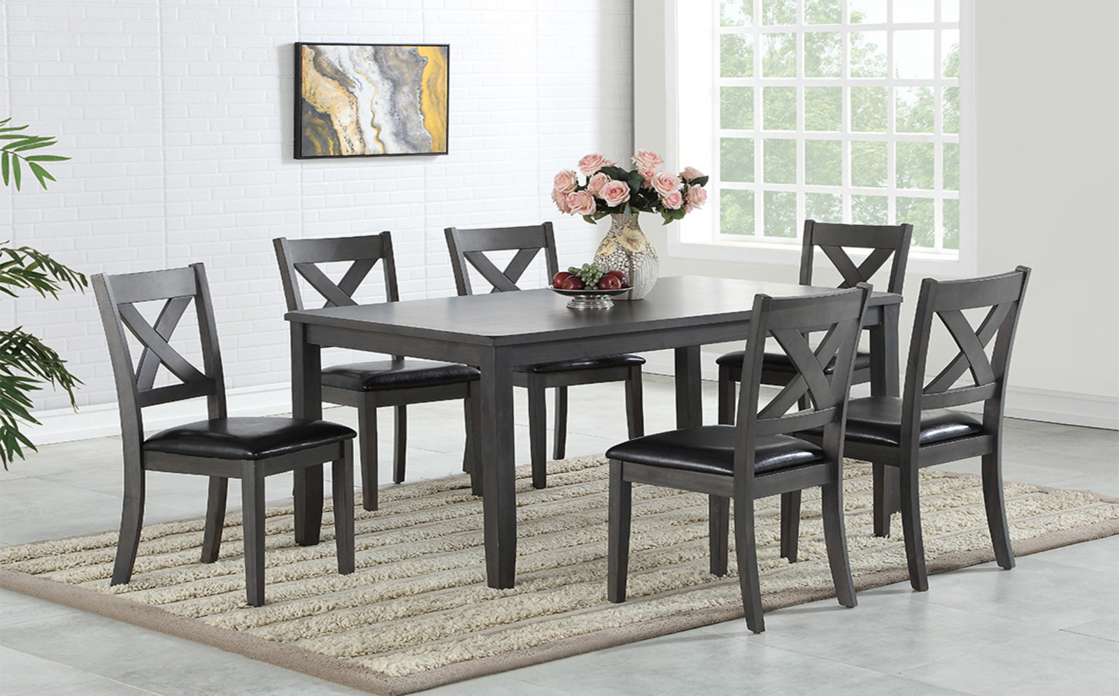 Gabrial 7-Piece Dining Set - Grey