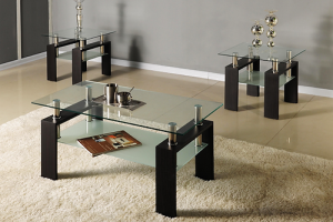 Modern Glass Coffee Table Set