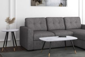 Emery Rectangular Coffee Table In White And Black