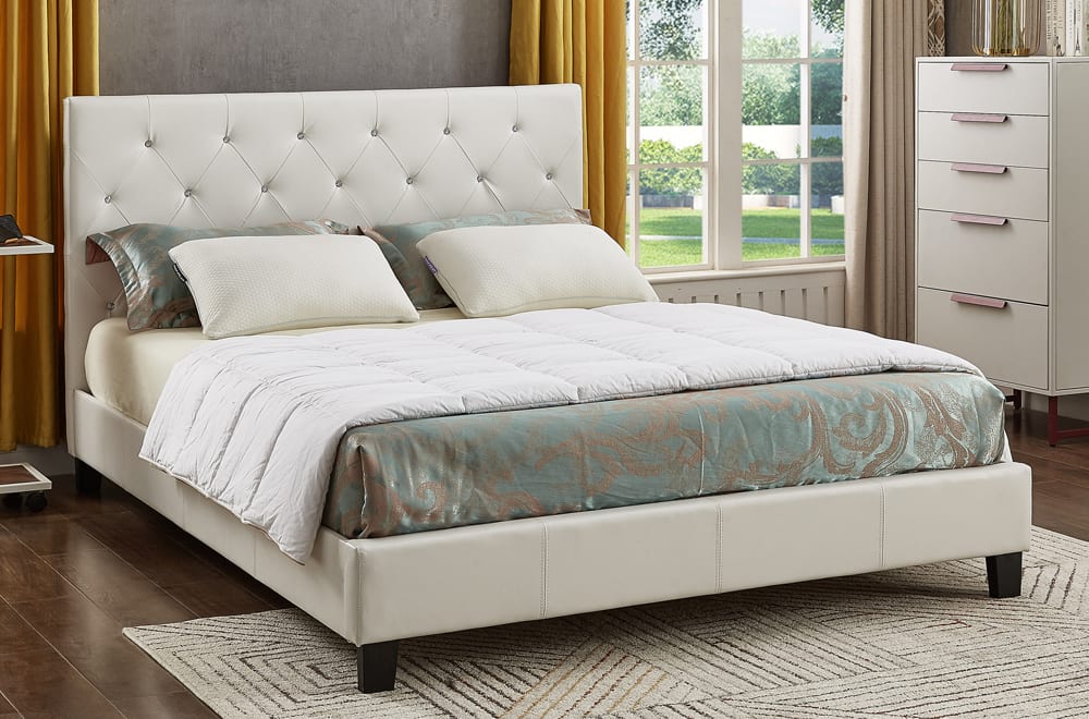 T2366 King Size Bed White