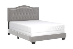 Worldwide Pixie Queen Bed in Light Grey