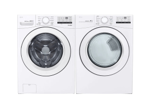 Alternative view of LG WM3400CW & DLE3400W Washer Dryer