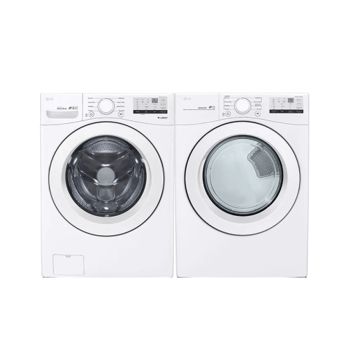 LG WM3400CW & DLE3400W Washer Dryer