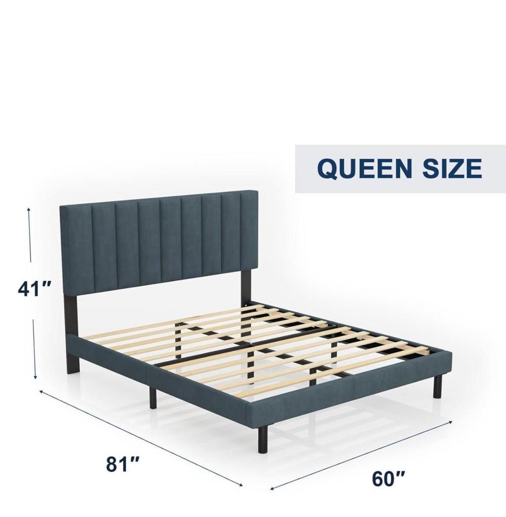 Queen Size bed with 10" inch memory foam mattress - Image 2