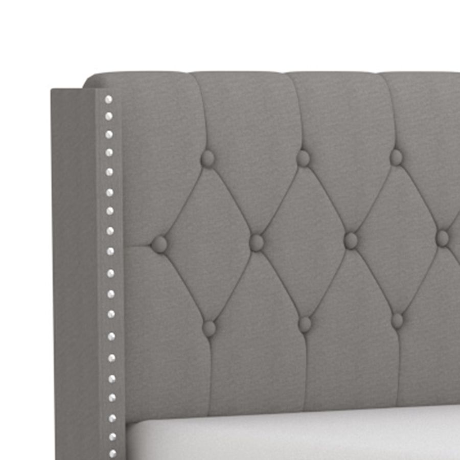 Gunner 78" King Bed in Light Grey - Image 6